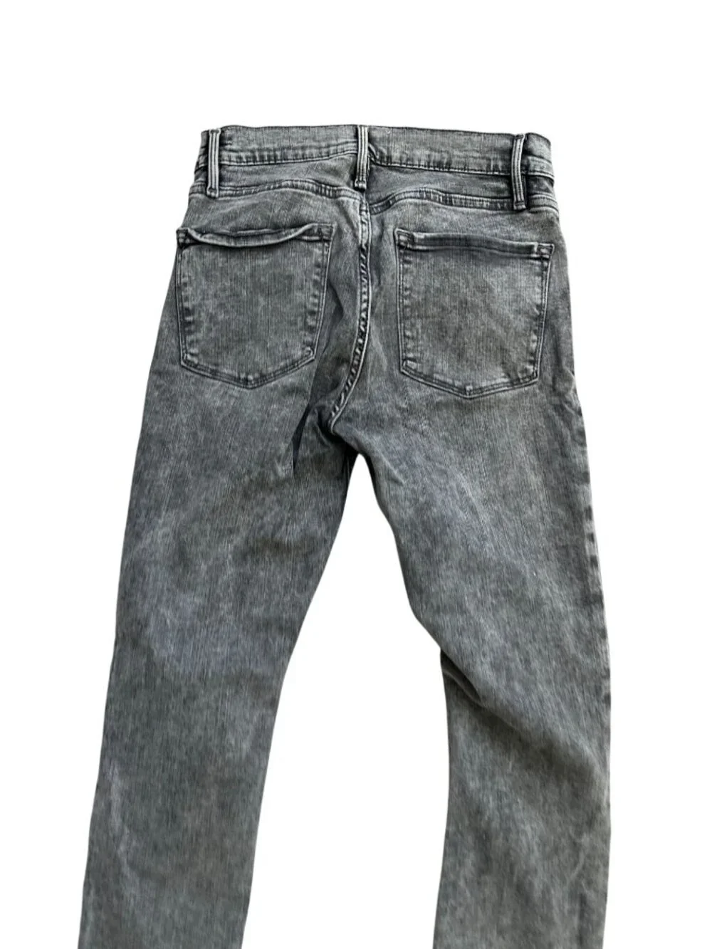FRAME Black Gray Wash Le Skinny de Jeanne Frayed Ankle  Jeans Size 27 - Picture 4 of 8